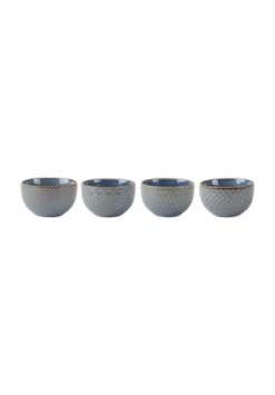 Villa Collection Schüssel-Set, Steinzeug, 4er-Set, 0,2 L Gesamt: Durchmesser 9cm