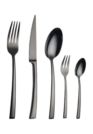 ECHTWERK Tafelbesteck "Avelino", Schwarz, 30-teilig 2 ECHTWERK Tafelbesteck "Avelino", Schwarz, 30-teilig – Bild 2