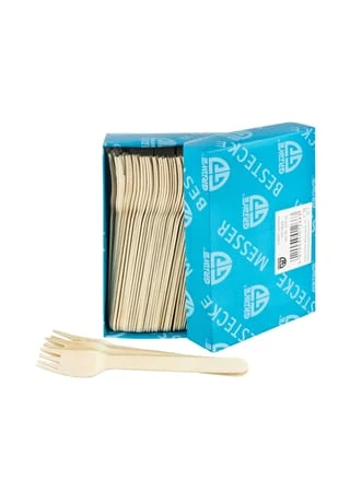 GRÄWE® Holzgabeln Einwegbesteck 1 GRÄWE® Holzgabeln Einwegbesteck