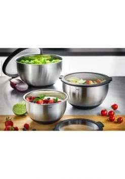 GEFU® Edelstahlschüssel "Muovo", Inkl. Deckel, 4,5 L, Ø 24 Cm Gesamt: Höhe 15cm, Durchmesser 27cm -Glaswaren Verkäufe unnamed file 78