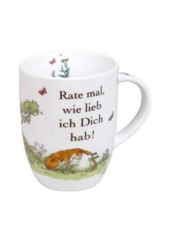 KÖNITZ Henkelbecher "Rate Mal Wie Lieb Ich Dich Hab", 356 Ml Weiß