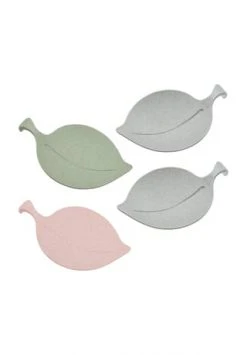 Koziol Trinkglas-Deckel "Leaf-On", 4er-Set