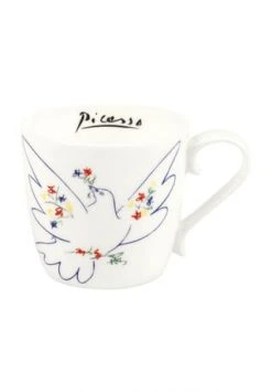 KÖNITZ Becher "Picasso La Colombe", Klassischer Henkel, 450 Ml Weiß
